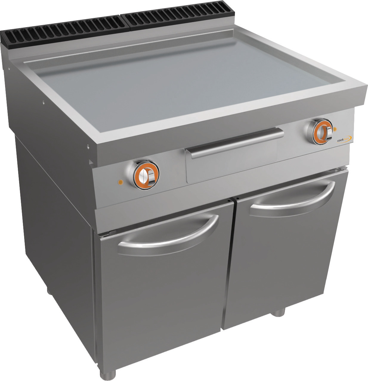 Elektro-Grillplatte, glatt Unterbau Türen