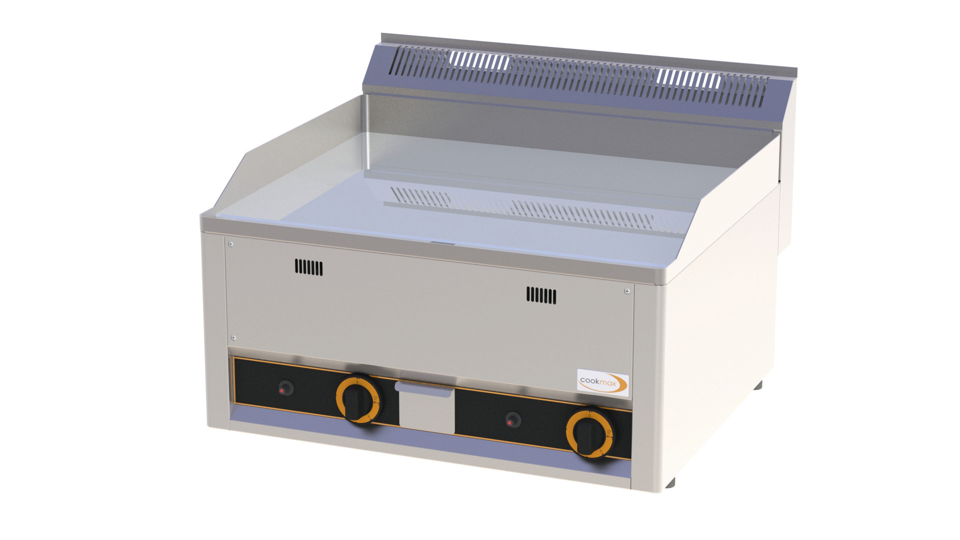 Gas-Grillplatte rau verchromt 2 Heizzonen 660 x 600 x 290 mm